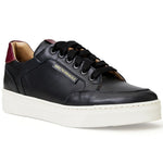 Bruno Magli Severo Leather Sneakers Black / Bordo