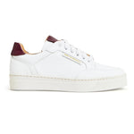 Bruno Magli Severo Leather Sneakers White / Bordeaux