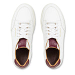 Bruno Magli Severo Leather Sneakers White / Bordeaux