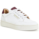 Bruno Magli Severo Leather Sneakers White / Bordeaux