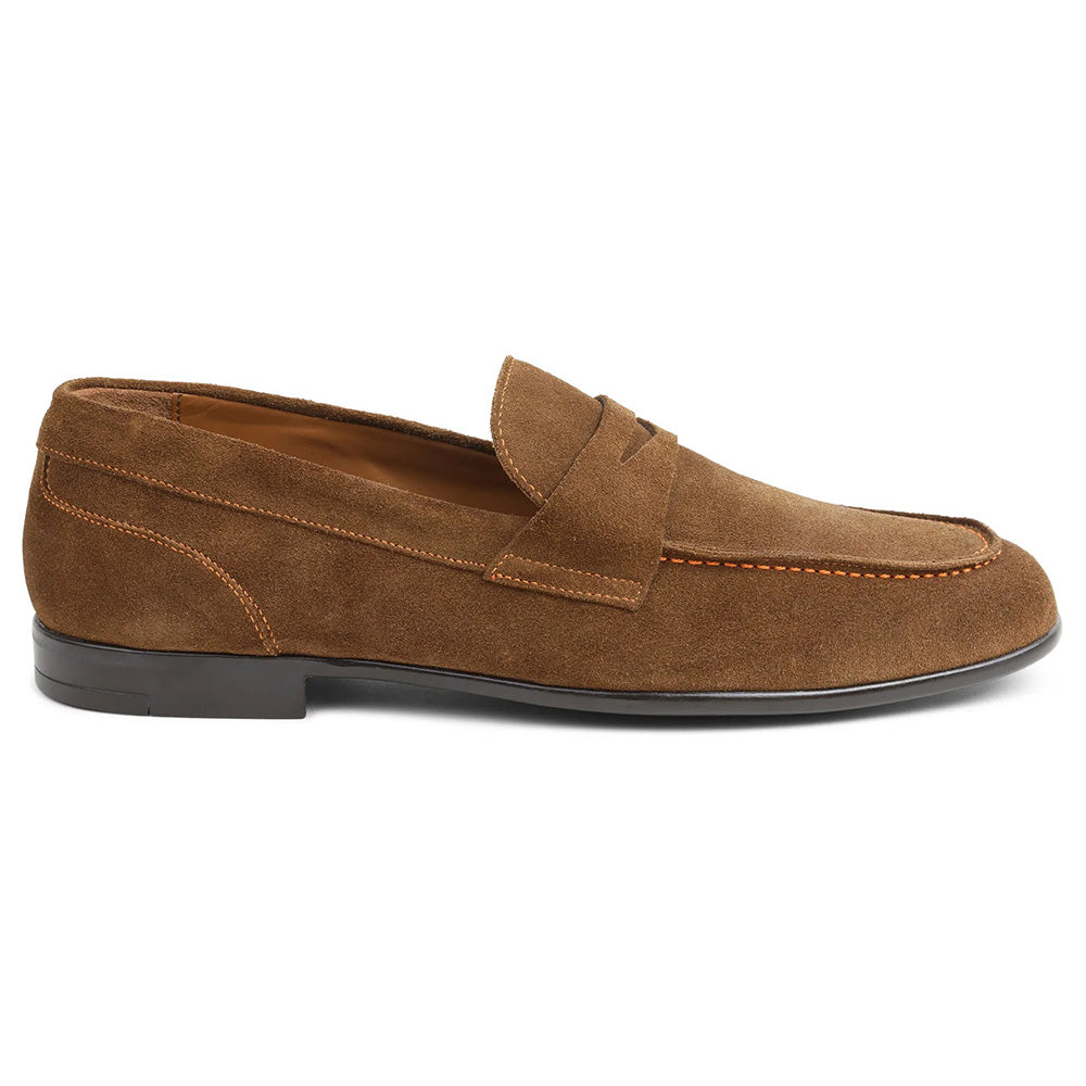 Bruno Magli Silas Suede Loafers Cognac