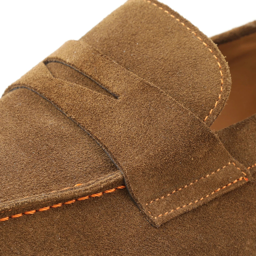Bruno Magli Silas Suede Loafers Cognac
