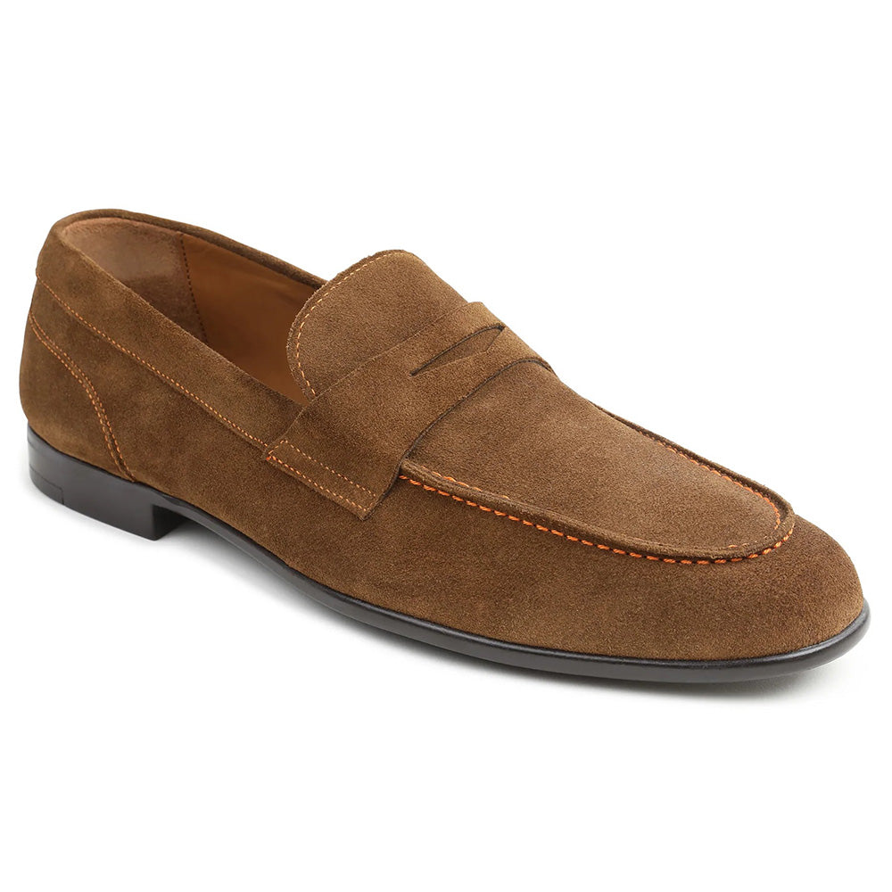 Bruno Magli Silas Suede Loafers Cognac