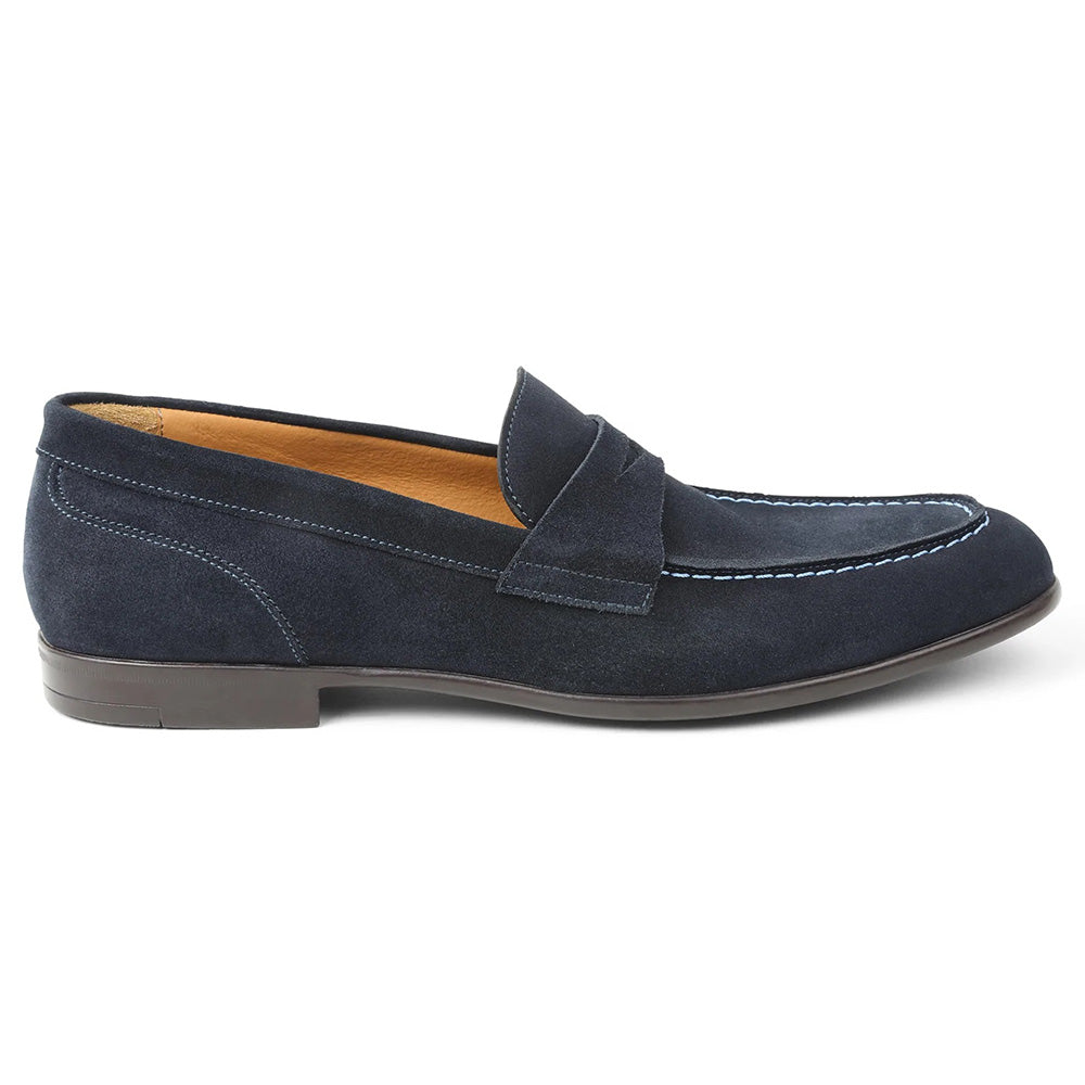 Bruno Magli Silas Suede Loafers Navy