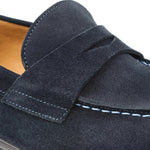 Bruno Magli Silas Suede Loafers Navy