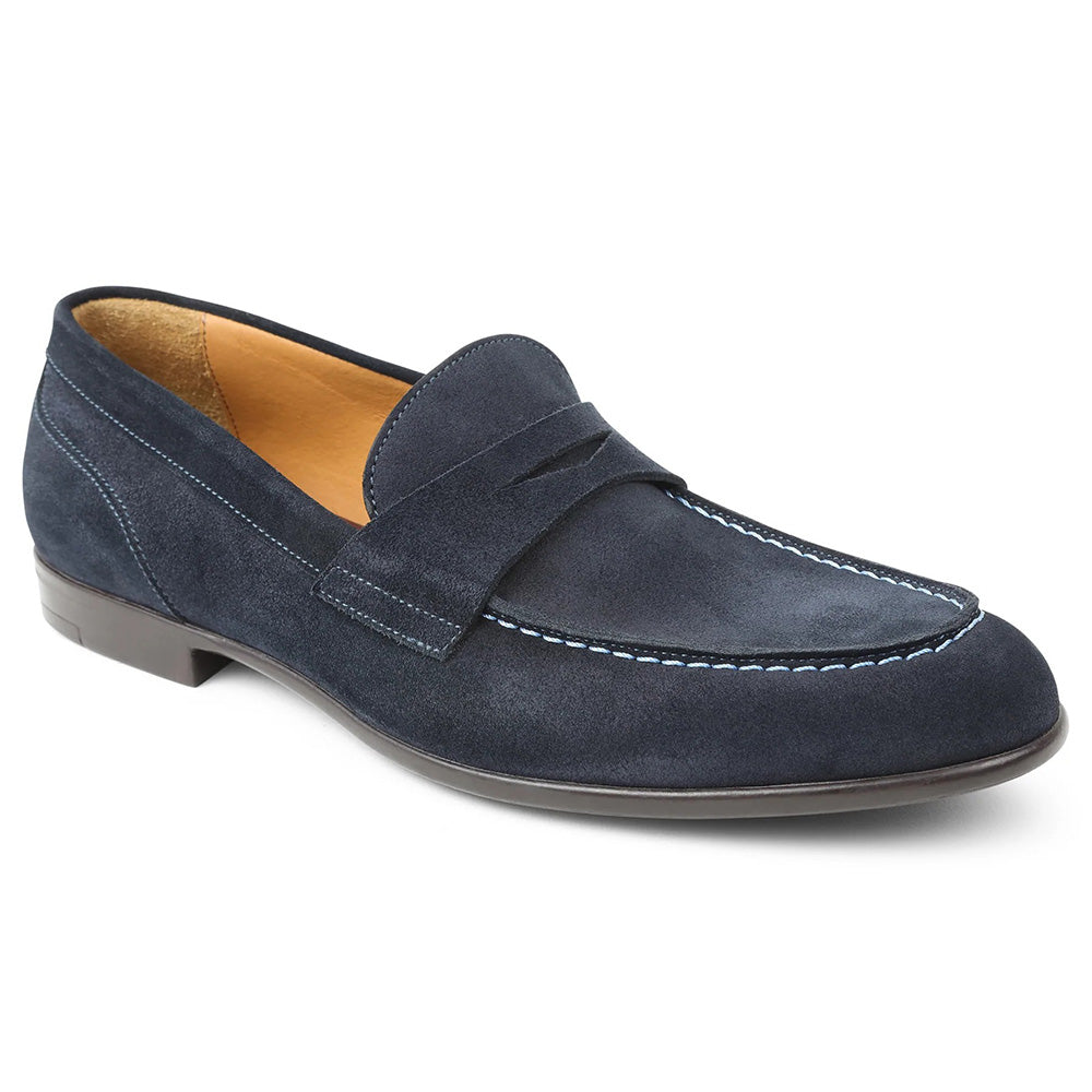 Bruno Magli Silas Suede Loafers Navy