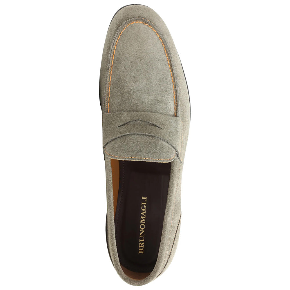 Bruno Magli Silas Suede Loafers Taupe