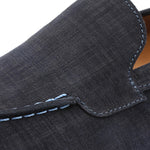 Bruno Magli Sino Suede Moc-toe Loafers Navy