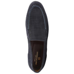 Bruno Magli Sino Suede Moc-toe Loafers Navy