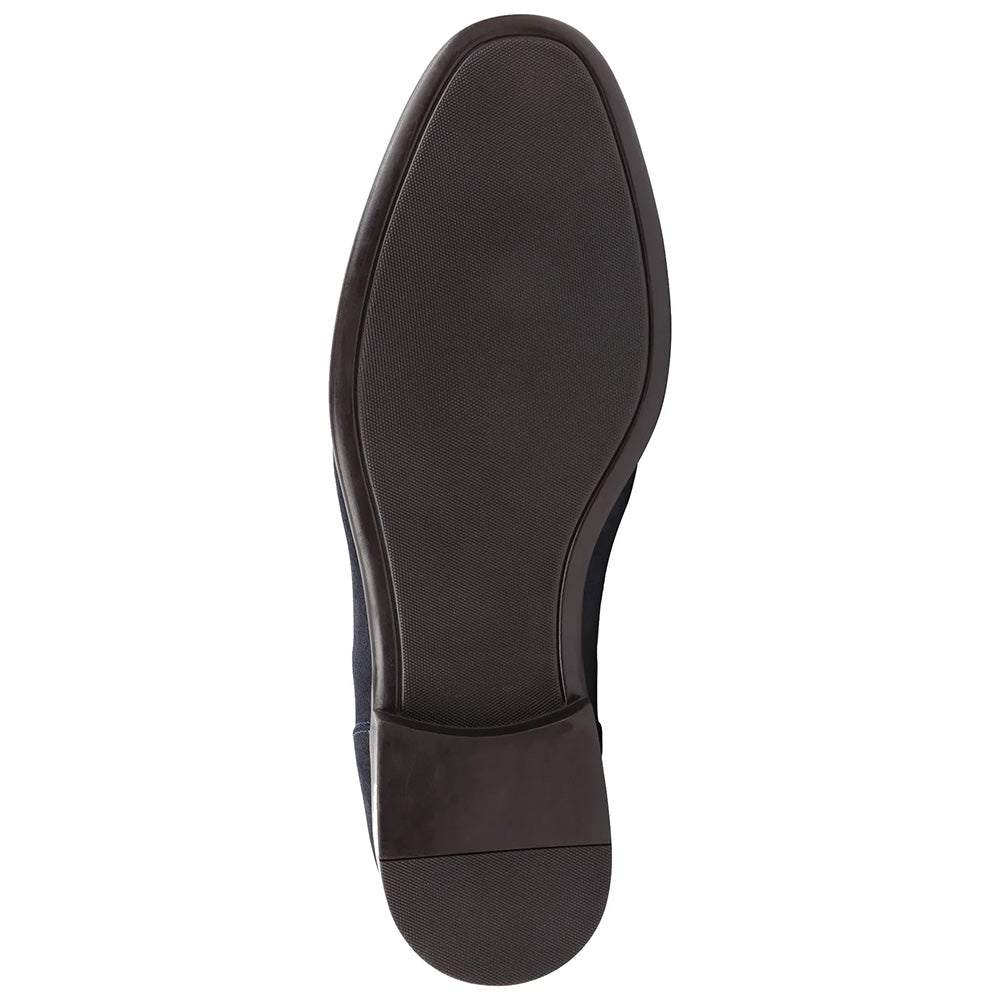 Bruno Magli Sino Suede Moc-toe Loafers Navy