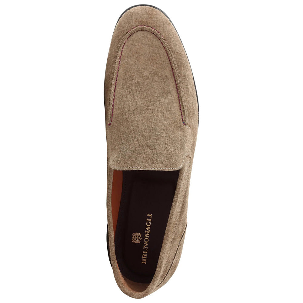 Bruno Magli Sino Suede Moc-toe Loafers Sand