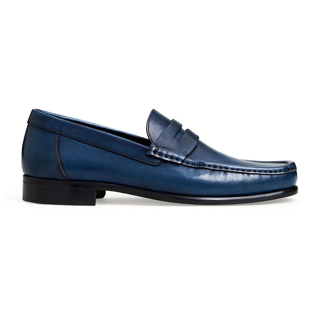 Bruno Magli Tonio Leather Slip-on Loafers Blue