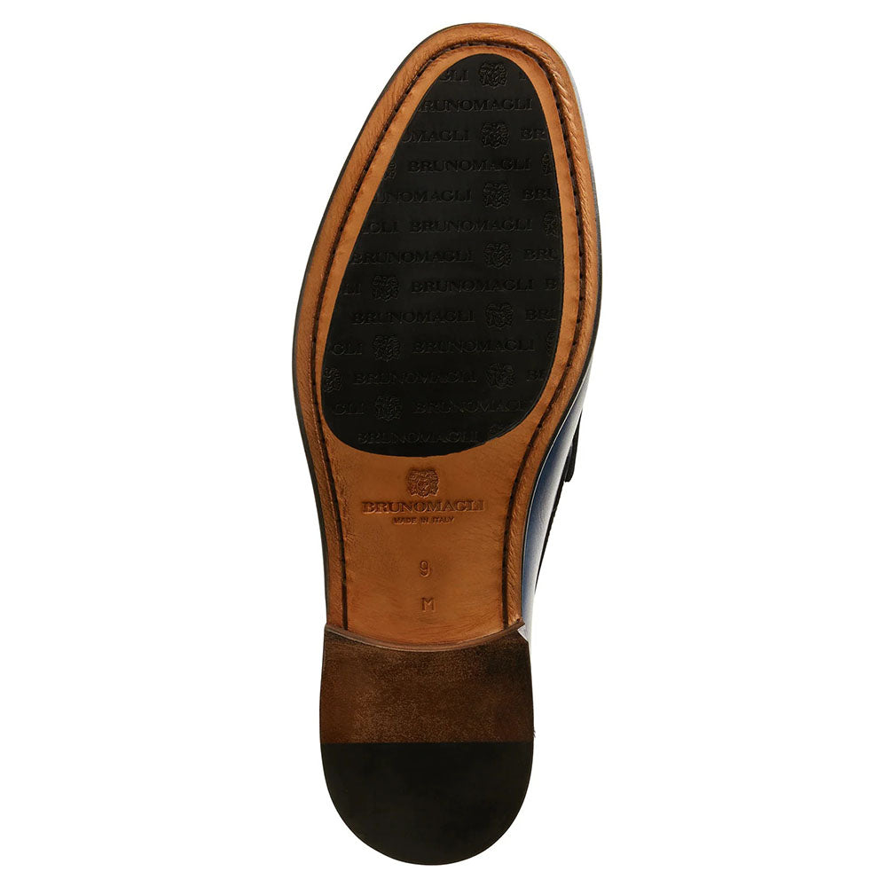 Bruno Magli Tonio Leather Slip-on Loafers Blue