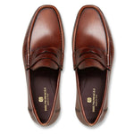 Bruno Magli Tonio Leather Slip-on Loafers Rust