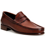 Bruno Magli Tonio Leather Slip-on Loafers Rust