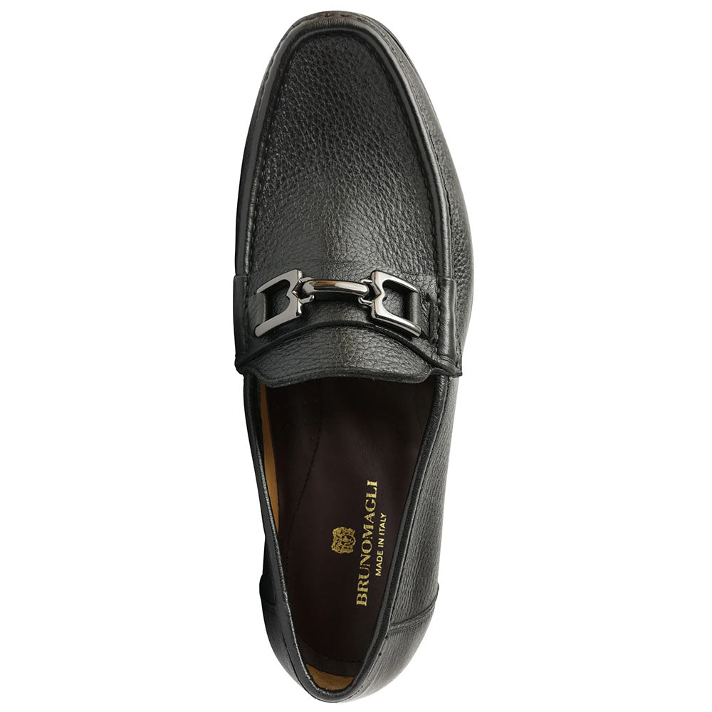 Bruno Magli Trieste Leather Moccasin Black Cervo