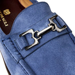 Bruno Magli Trieste Suede Moccasin Light Blue