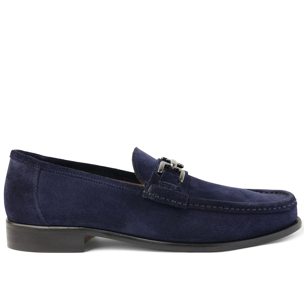 Bruno Magli Trieste Suede Moccasin Navy