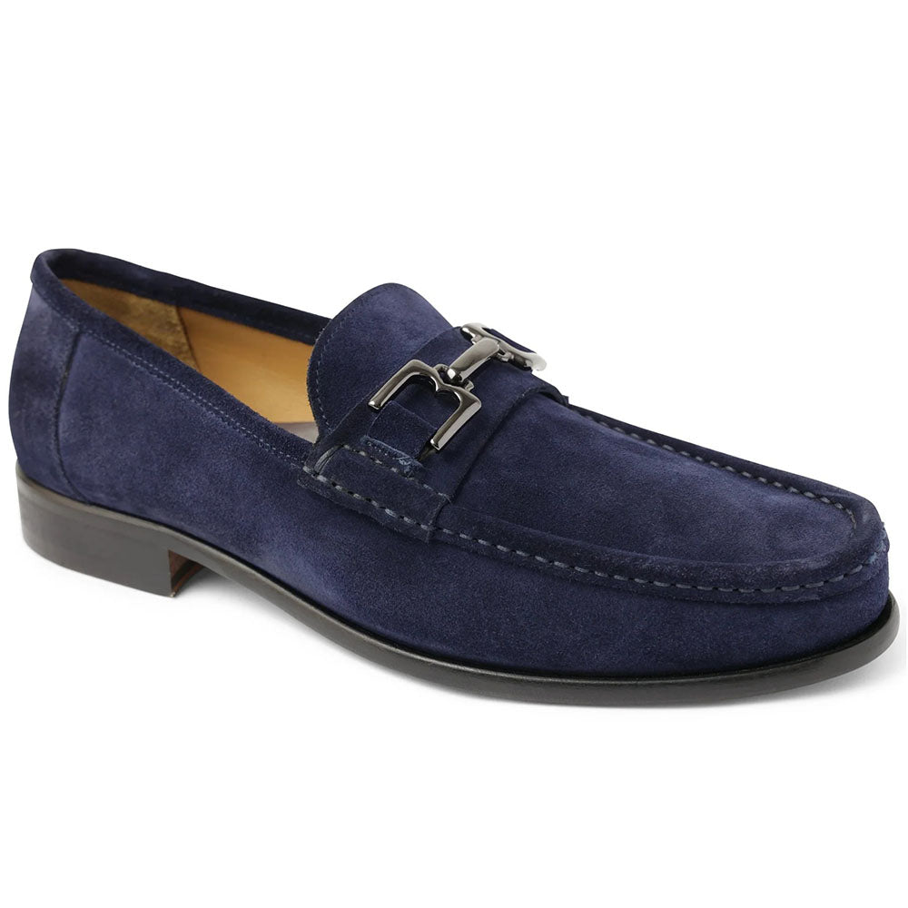 Bruno Magli Trieste Suede Moccasin Navy