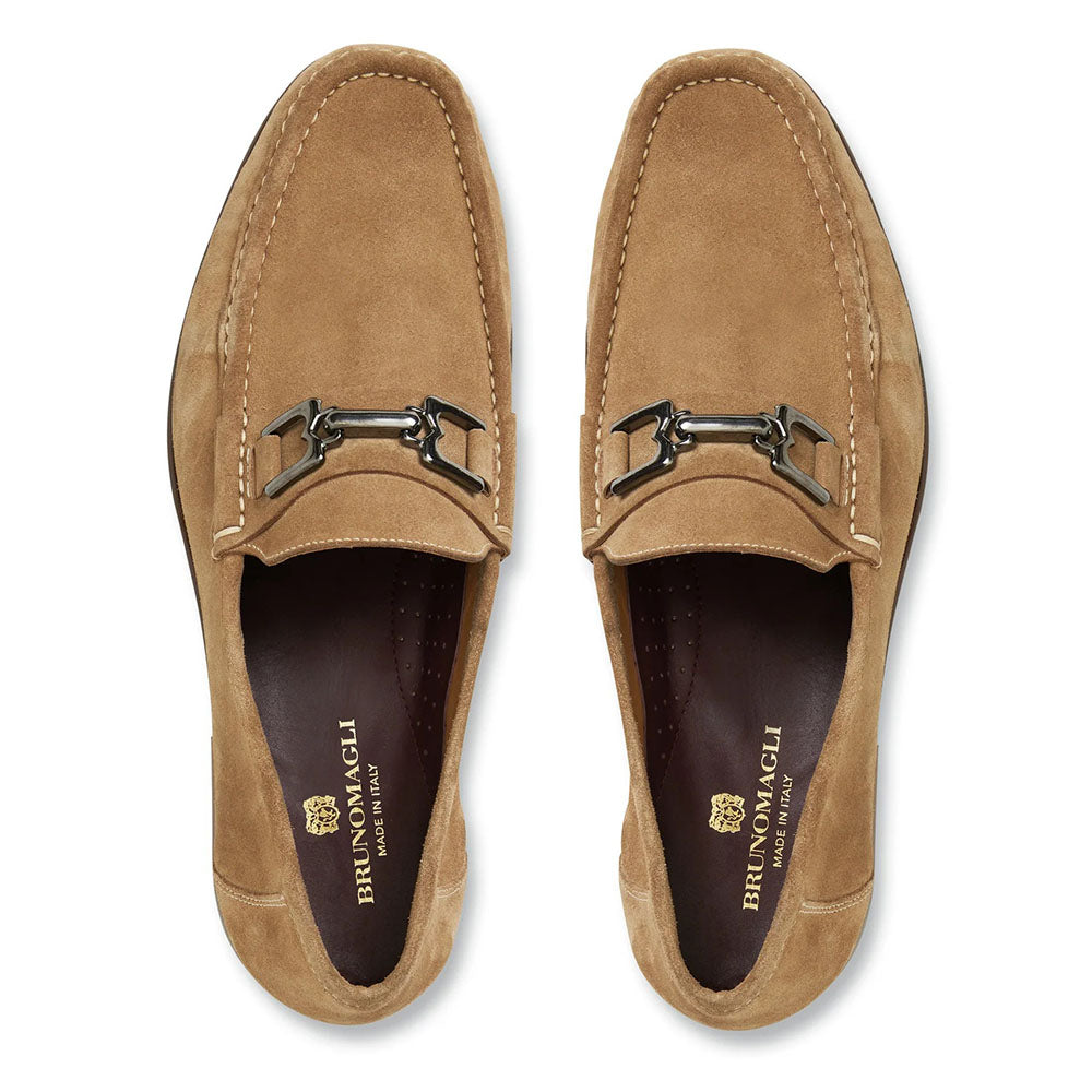 Bruno Magli Trieste Suede Moccasin Taupe