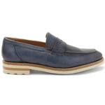 Bruno Magli Varrone Leather Penny Loafers Blue