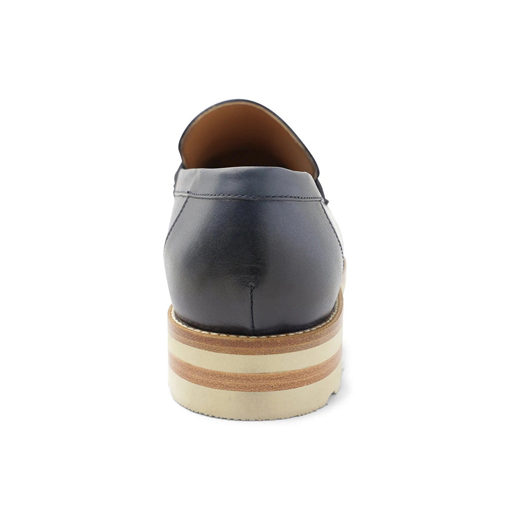 Bruno Magli Varrone Leather Penny Loafers Blue
