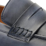 Bruno Magli Varrone Leather Penny Loafers Blue