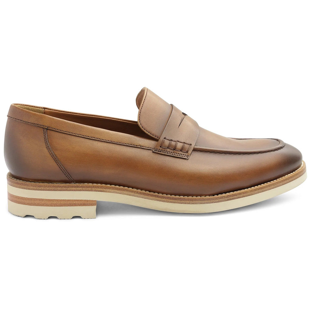 Bruno Magli Varrone Leather Penny Loafers Cognac