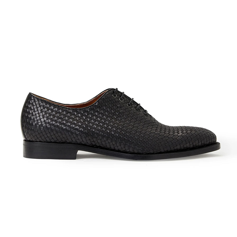 Bruno Magli Veleno Woven Leather Oxfords Black