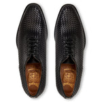 Bruno Magli Veleno Woven Leather Oxfords Black