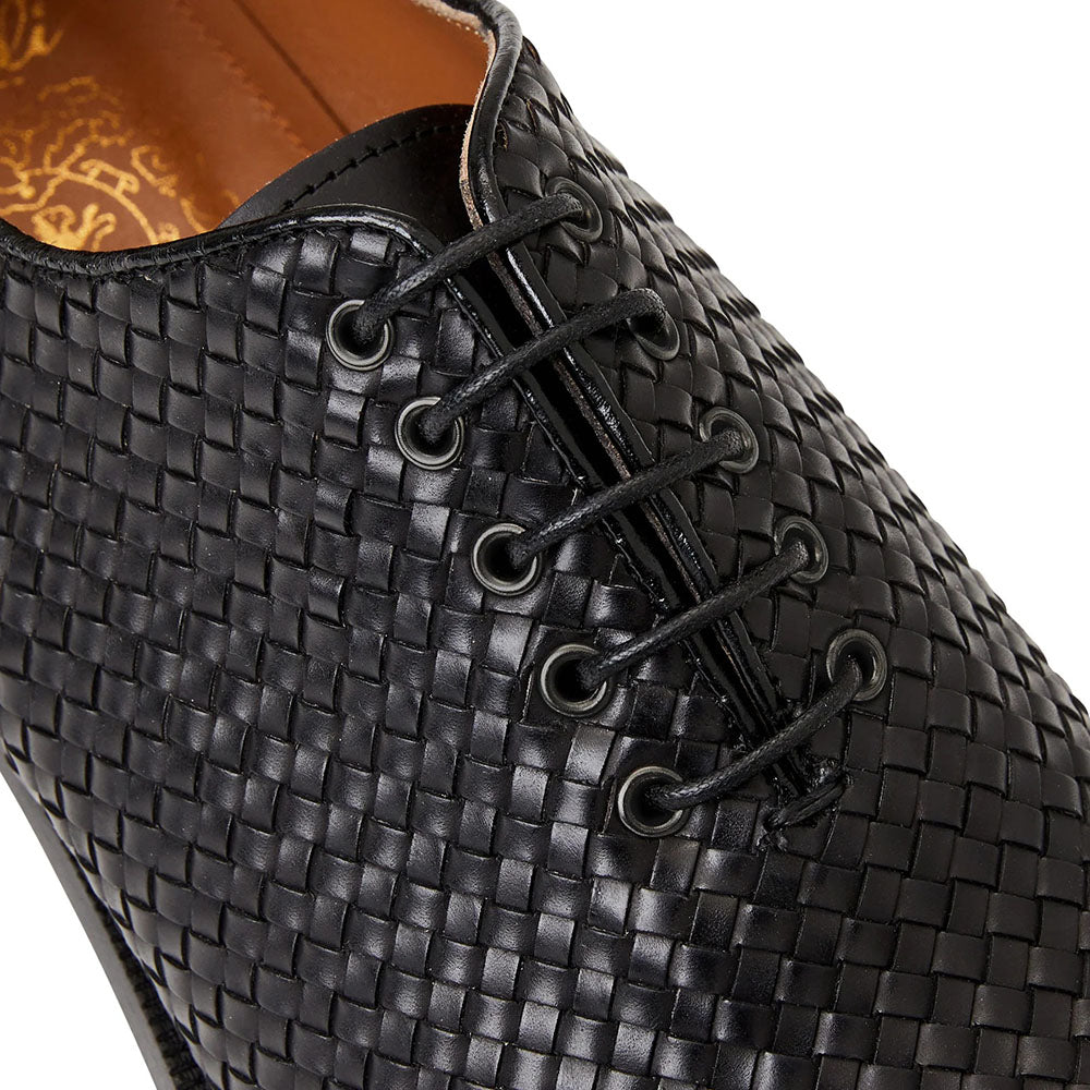 Bruno Magli Veleno Woven Leather Oxfords Black