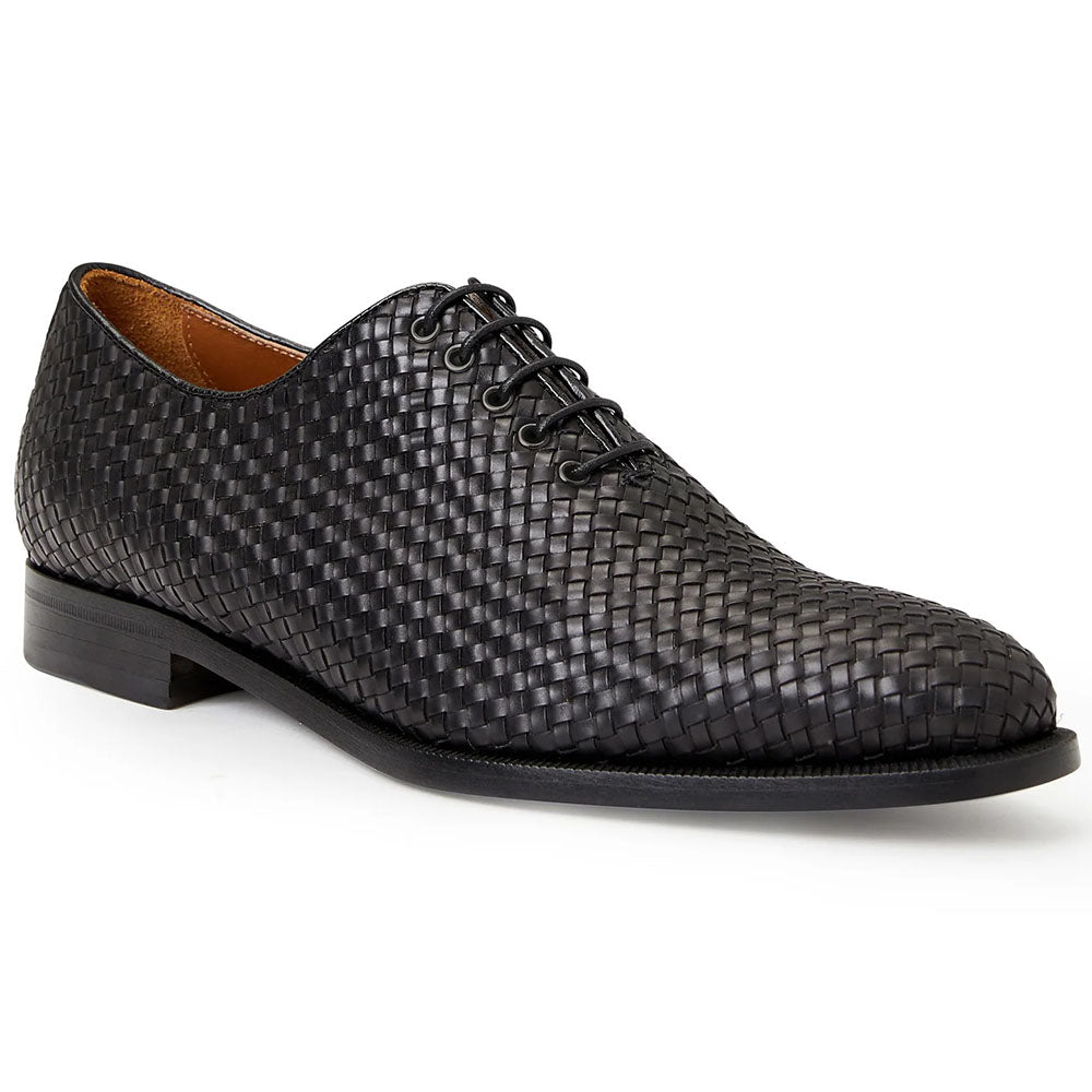 Bruno Magli Veleno Woven Leather Oxfords Black