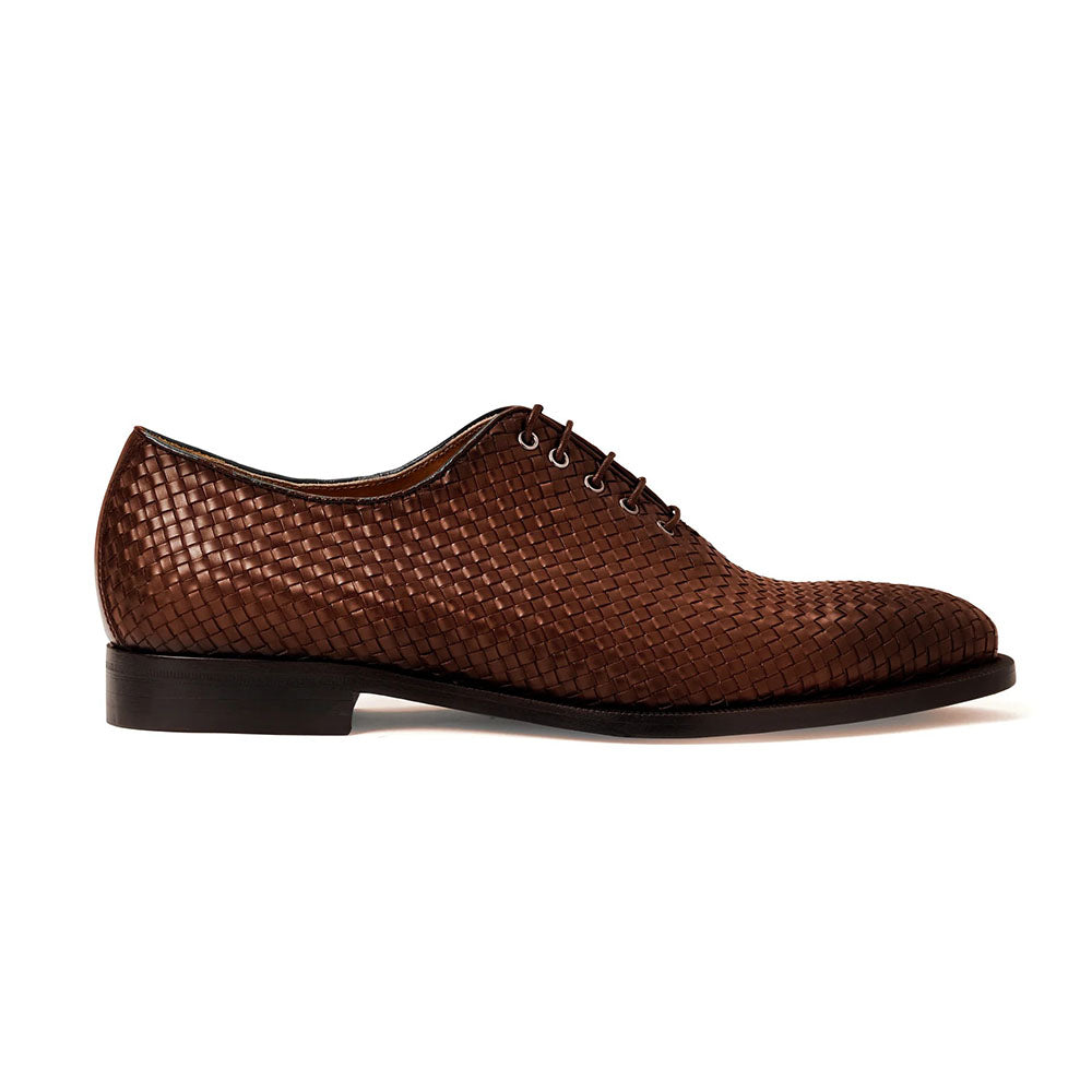 Bruno Magli Veleno Woven Leather Oxfords Brown