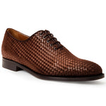 Bruno Magli Veleno Woven Leather Oxfords Brown