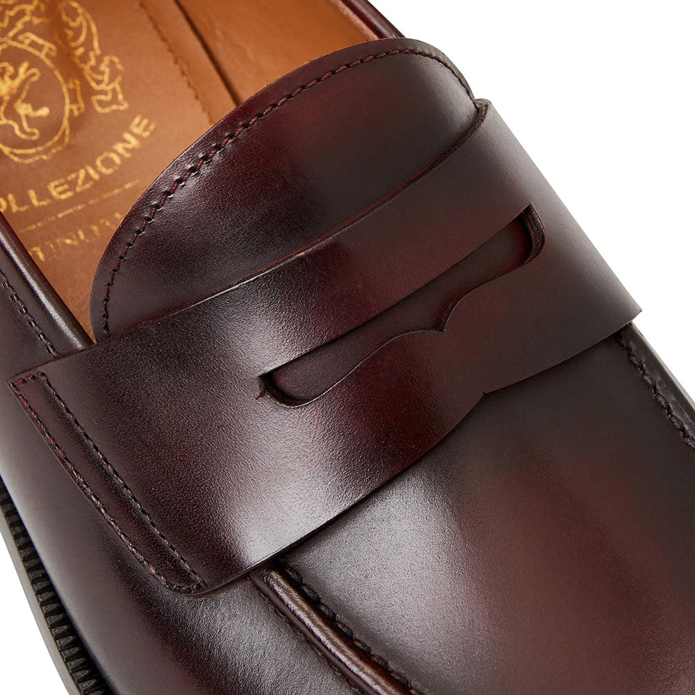 Bruno Magli Vesini Leather Slip-on Loafers Bordeaux