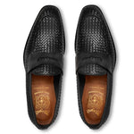 Bruno Magli Vesini Woven Leather Slip-on Loafers Black