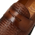 Bruno Magli Vesini Woven Leather Slip-on Loafers Brown