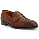 Bruno Magli Vesini Woven Leather Slip-on Loafers Brown