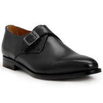 Bruno Magli Vilante Leather Single Monkstrap Loafers Black