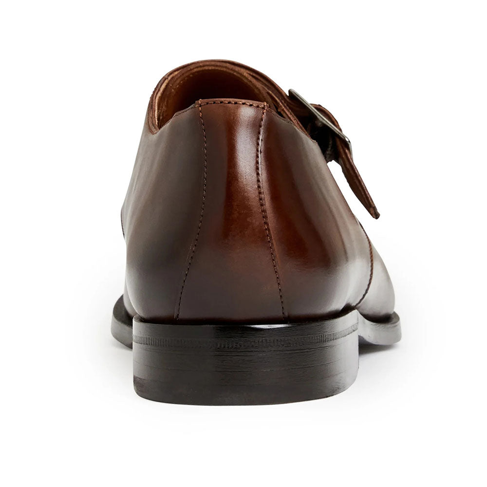 Bruno Magli Vilante Leather Single Monkstrap Loafers Brown