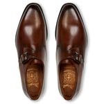 Bruno Magli Vilante Leather Single Monkstrap Loafers Brown