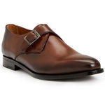 Bruno Magli Vilante Leather Single Monkstrap Loafers Brown