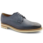 Bruno Magli Viterbo Plain Toe Leather Derby Shoes Blue