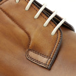 Bruno Magli Viterbo Plain Toe Leather Derby Shoes Cognac