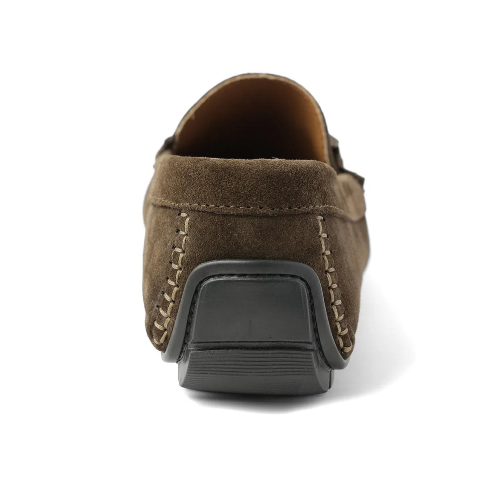 Bruno Magli Xander Suede Driving Moccasin Dark Brown