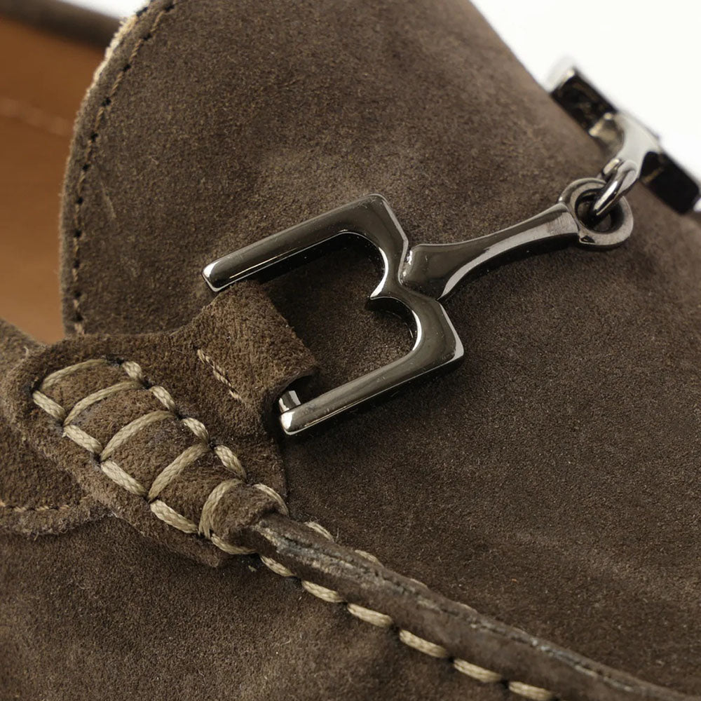 Bruno Magli Xander Suede Driving Moccasin Dark Brown