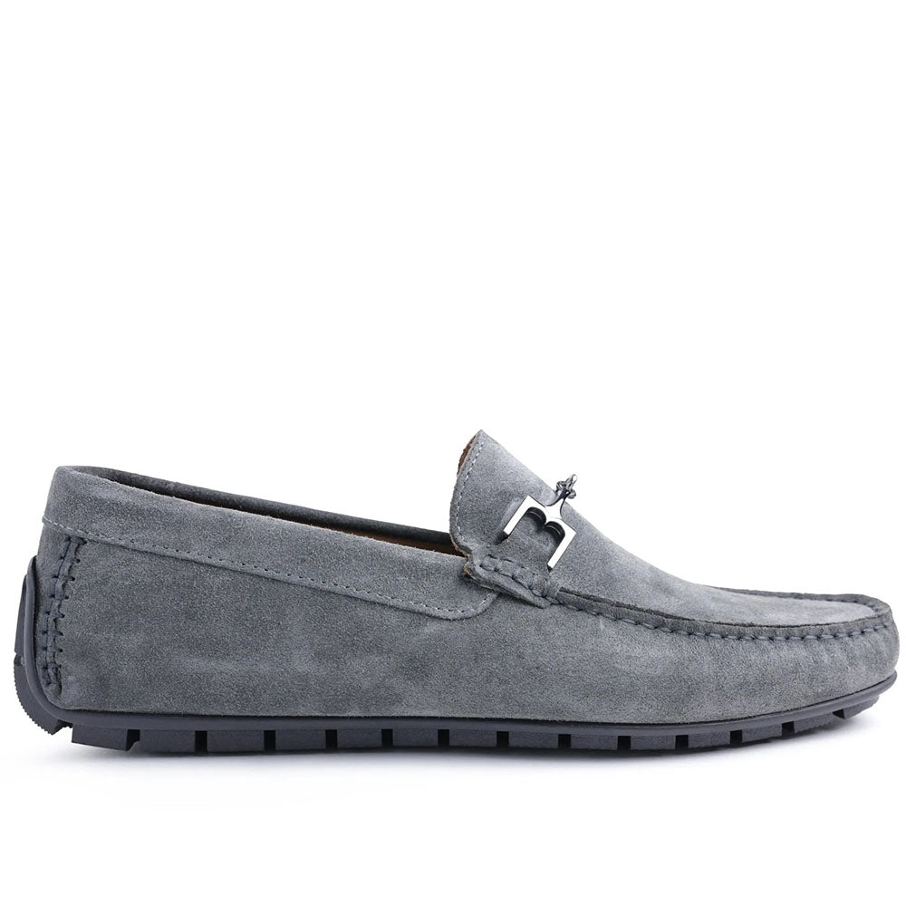 Bruno Magli Xander Suede Driving Moccasin Grey