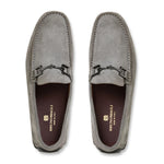 Bruno Magli Xander Suede Driving Moccasin Light Grey