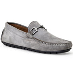 Bruno Magli Xander Suede Driving Moccasin Light Grey