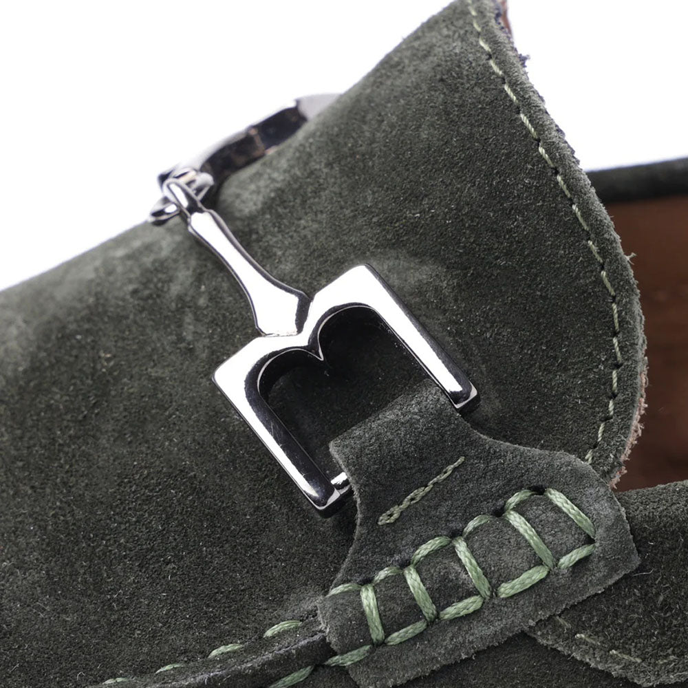 Bruno Magli Xander Suede Driving Moccasin Military Green